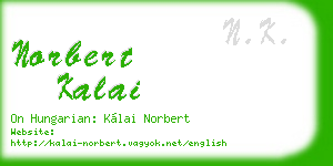 norbert kalai business card